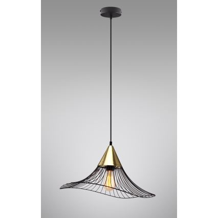 Κρεμαστό φωτιστικό οροφής ALURA 1xE27/60W/230V διάμετρος 50 cm μαύρο