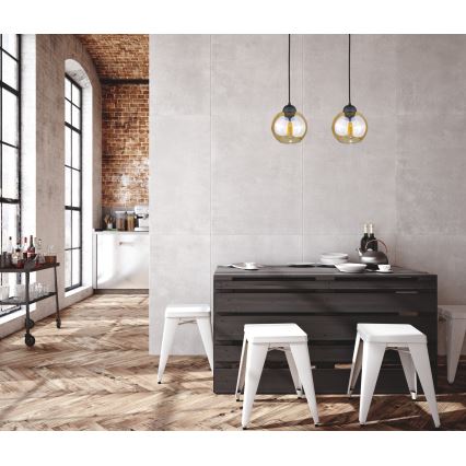 Κρεμαστό φωτιστικό οροφής AMBRE BLACK 2xE27/60W/230V