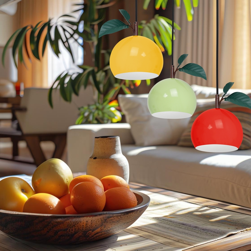 Κρεμαστό φωτιστικό οροφής APPLE 3xE27/15W/230V πολύχρωμα