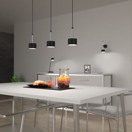 Κρεμαστό φωτιστικό οροφής ARENA 3xGX53/11W/230V μαύρο/γυαλιστερό χρώμιο