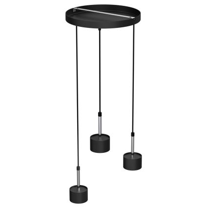Κρεμαστό φωτιστικό οροφής ARENA 3xGX53/11W/230V μαύρο/γυαλιστερό χρώμιο