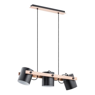 Κρεμαστό φωτιστικό οροφής ARI 3xE27/15W/230V μαύρο/μπεζ