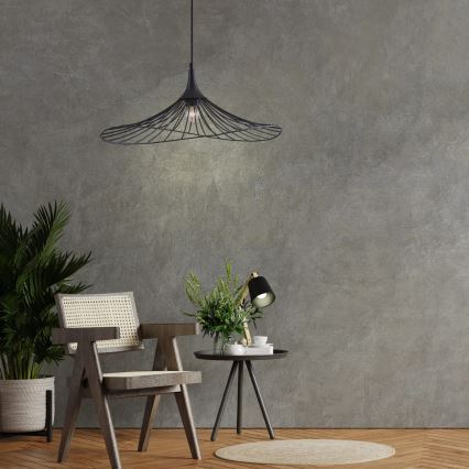 Κρεμαστό φωτιστικό οροφής ARIELLE 1xE27/20W/230V διάμετρος 50 cm μαύρο