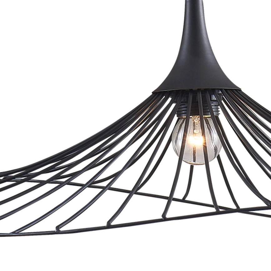 Κρεμαστό φωτιστικό οροφής ARIELLE 1xE27/20W/230V διάμετρος 50 cm μαύρο