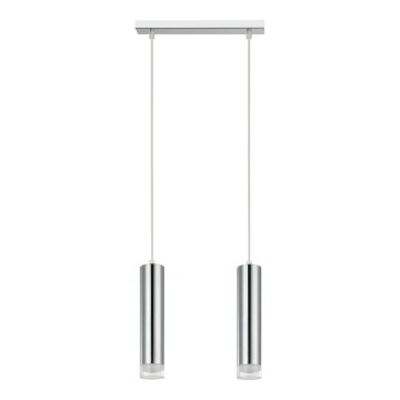 Κρεμαστό φωτιστικό οροφής ARMIN 2xGU10/10W/230V γυαλιστερό χρώμιο