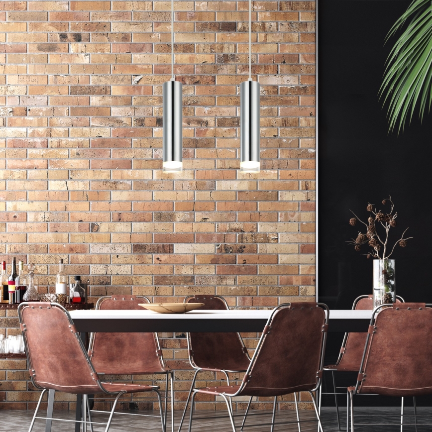 Κρεμαστό φωτιστικό οροφής ARMIN 2xGU10/10W/230V γυαλιστερό χρώμιο