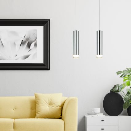 Κρεμαστό φωτιστικό οροφής ARMIN 2xGU10/10W/230V γυαλιστερό χρώμιο