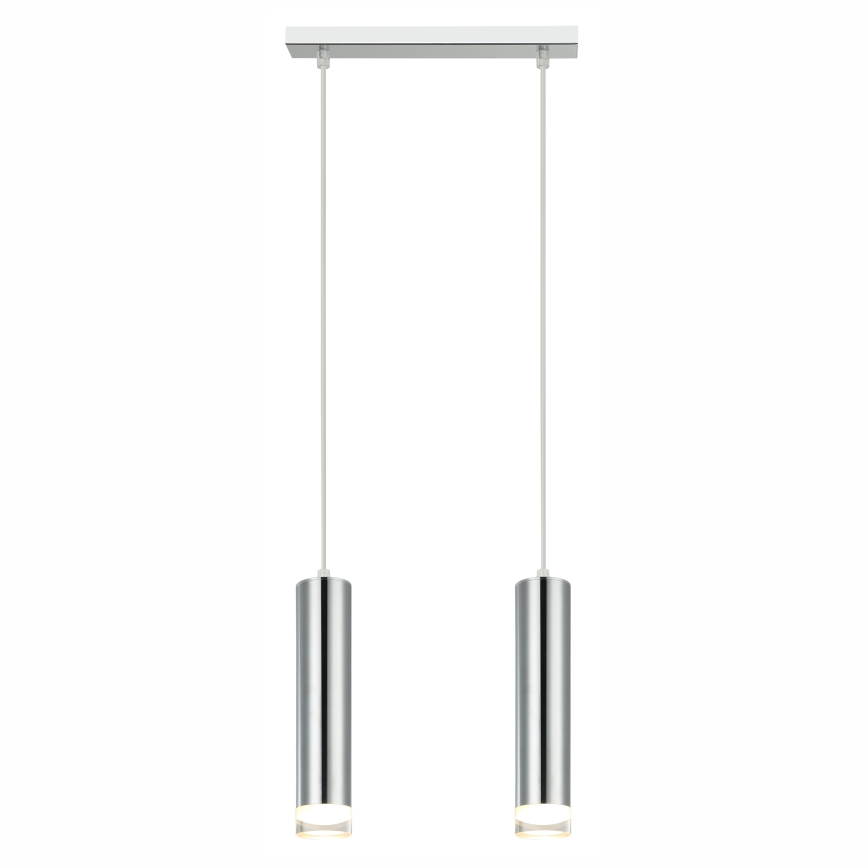 Κρεμαστό φωτιστικό οροφής ARMIN 2xGU10/10W/230V γυαλιστερό χρώμιο