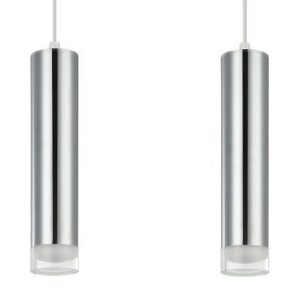 Κρεμαστό φωτιστικό οροφής ARMIN 2xGU10/10W/230V γυαλιστερό χρώμιο