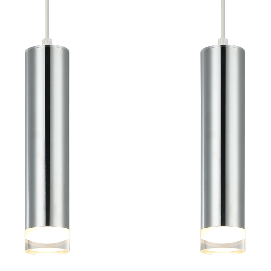 Κρεμαστό φωτιστικό οροφής ARMIN 2xGU10/10W/230V γυαλιστερό χρώμιο