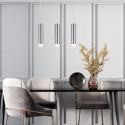 Κρεμαστό φωτιστικό οροφής ARMIN 3xGU10/10W/230V γυαλιστερό χρώμιο