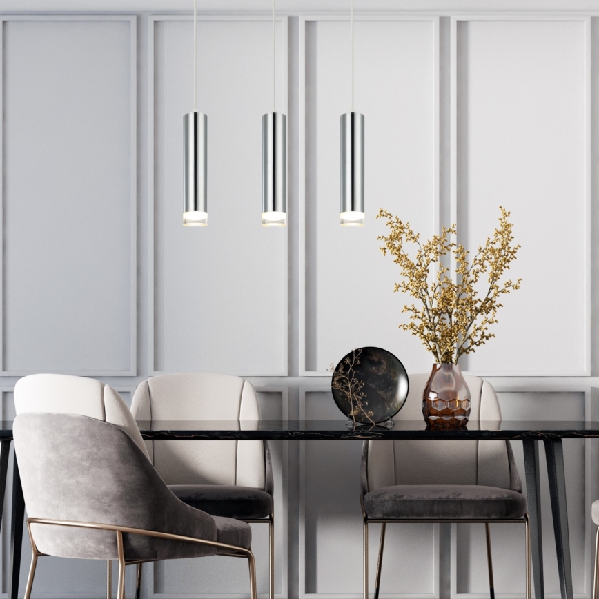 Κρεμαστό φωτιστικό οροφής ARMIN 3xGU10/10W/230V γυαλιστερό χρώμιο