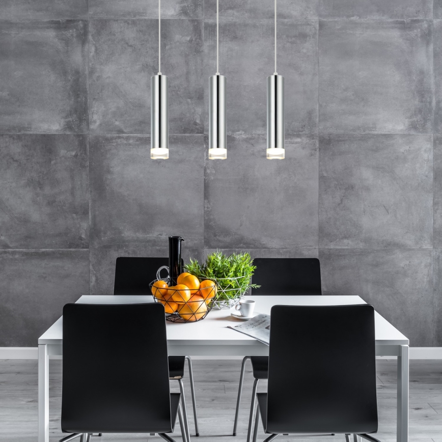 Κρεμαστό φωτιστικό οροφής ARMIN 3xGU10/10W/230V γυαλιστερό χρώμιο