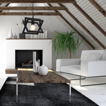 Κρεμαστό φωτιστικό οροφής ARNOLD 1xE27/60W/230V μαύρο