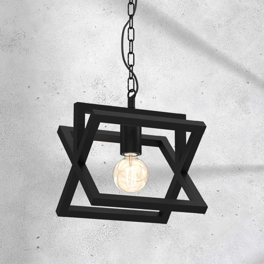 Κρεμαστό φωτιστικό οροφής ARNOLD 1xE27/60W/230V μαύρο