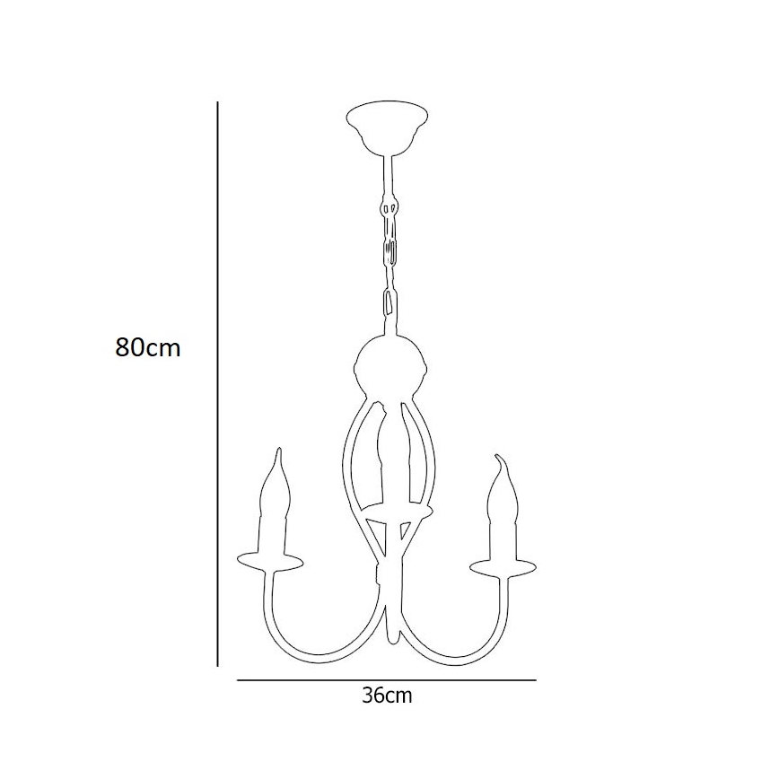 Κρεμαστό φωτιστικό οροφής ARTHUR 3xE14/40W/230V