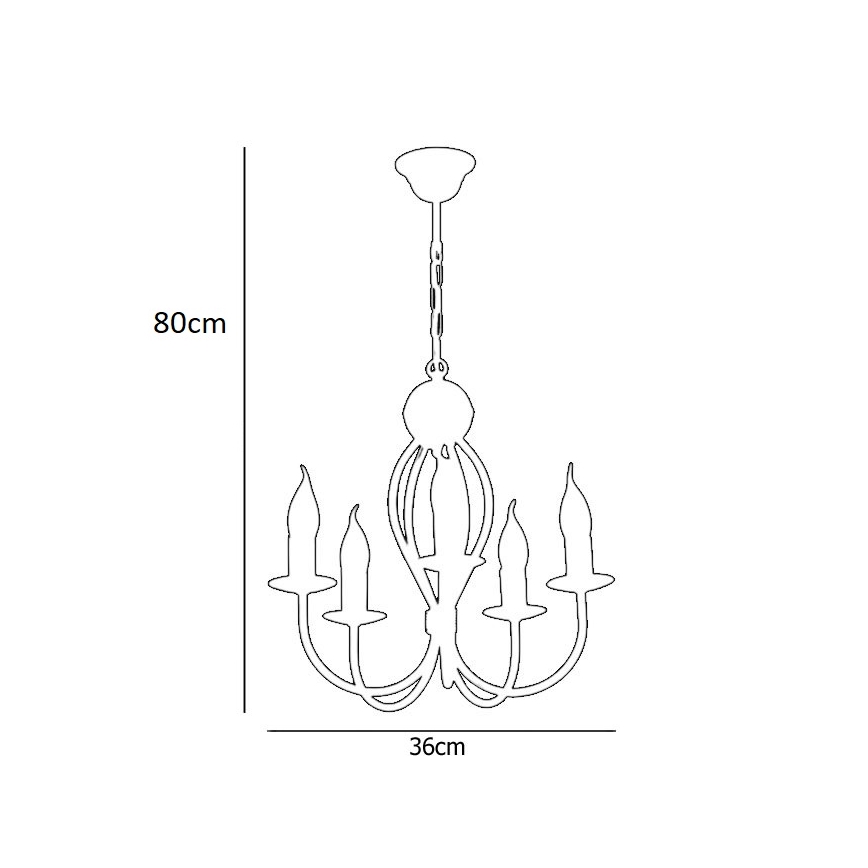 Κρεμαστό φωτιστικό οροφής ARTHUR 5xE14/40W/230V