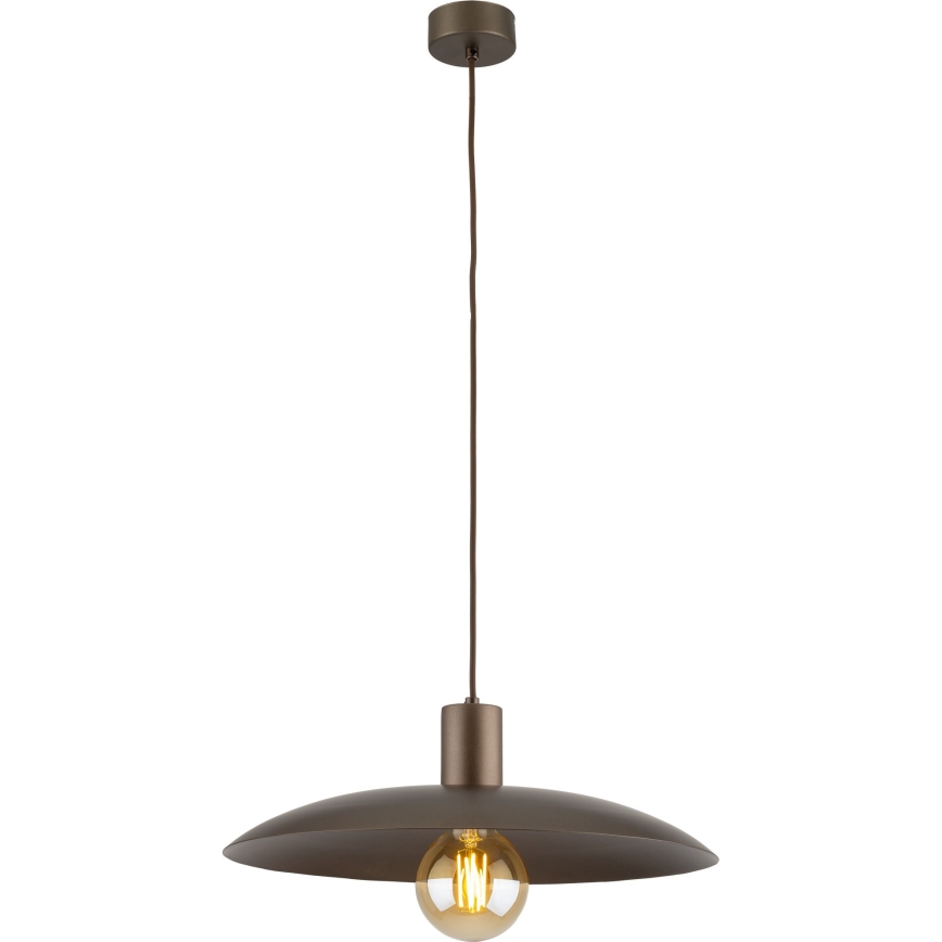 Κρεμαστό φωτιστικό οροφής ASTRA 1xE27/15W/230V διάμετρος 41 cm καφέ