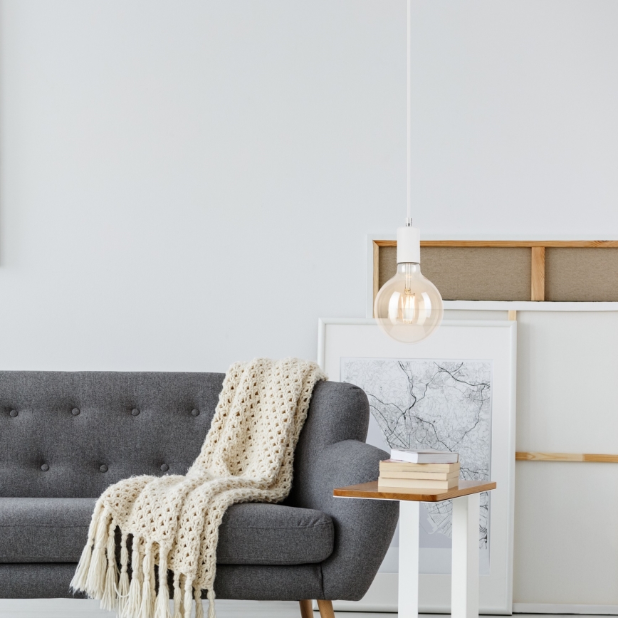 Κρεμαστό φωτιστικό οροφής ASTRID 1xE27/60W/230V λευκό