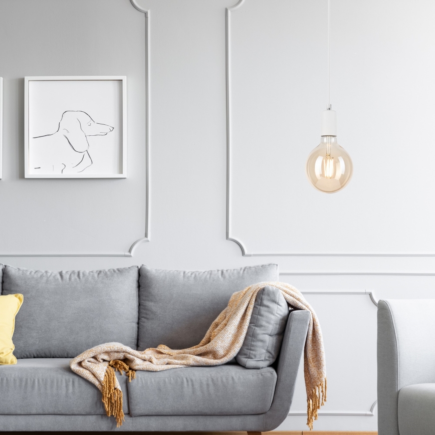 Κρεμαστό φωτιστικό οροφής ASTRID 1xE27/60W/230V λευκό