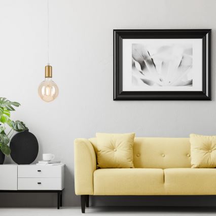 Κρεμαστό φωτιστικό οροφής ASTRID 1xE27/60W/230V χρυσό