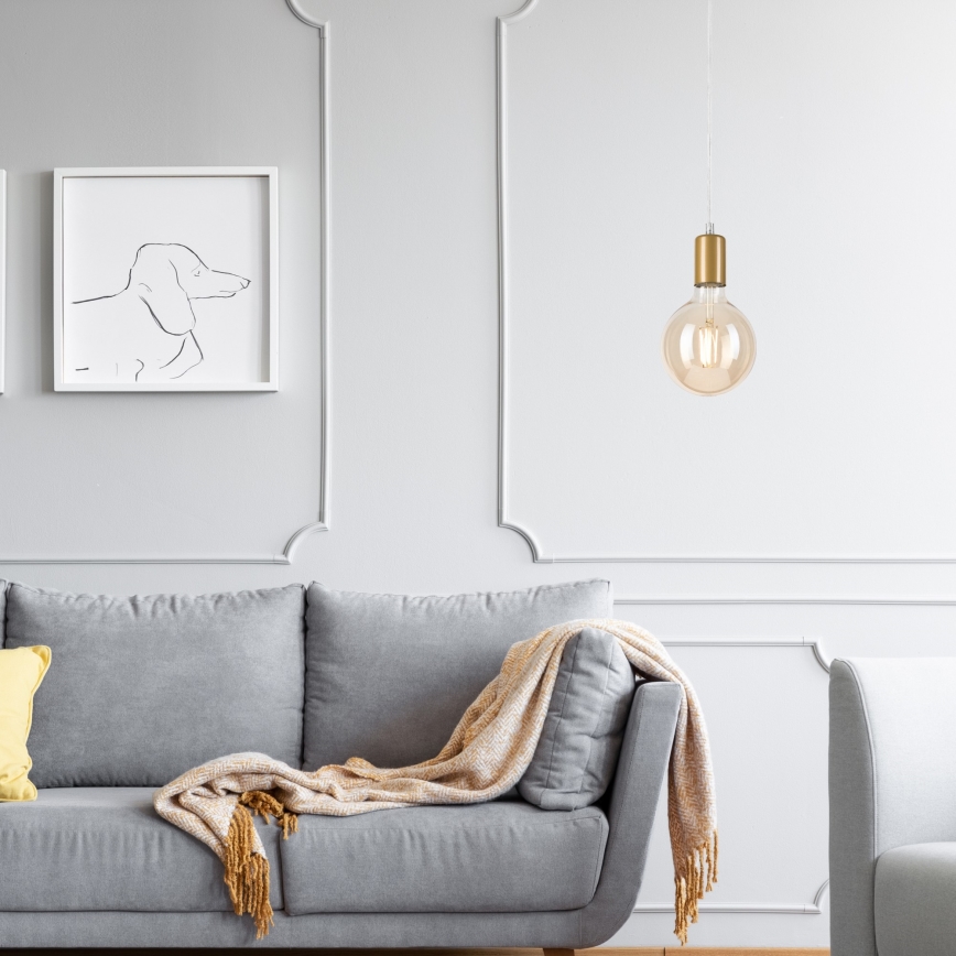 Κρεμαστό φωτιστικό οροφής ASTRID 1xE27/60W/230V χρυσό