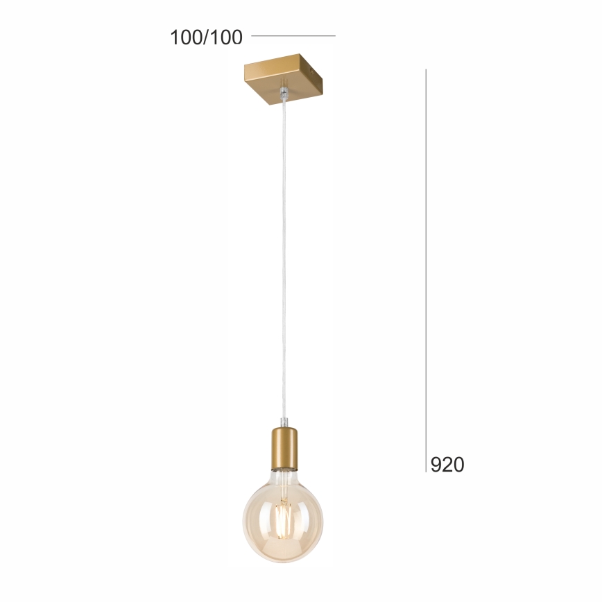 Κρεμαστό φωτιστικό οροφής ASTRID 1xE27/60W/230V χρυσό