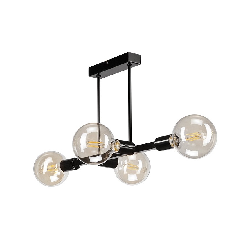 Κρεμαστό φωτιστικό οροφής ASTRID 4xE27/60W/230V μαύρο