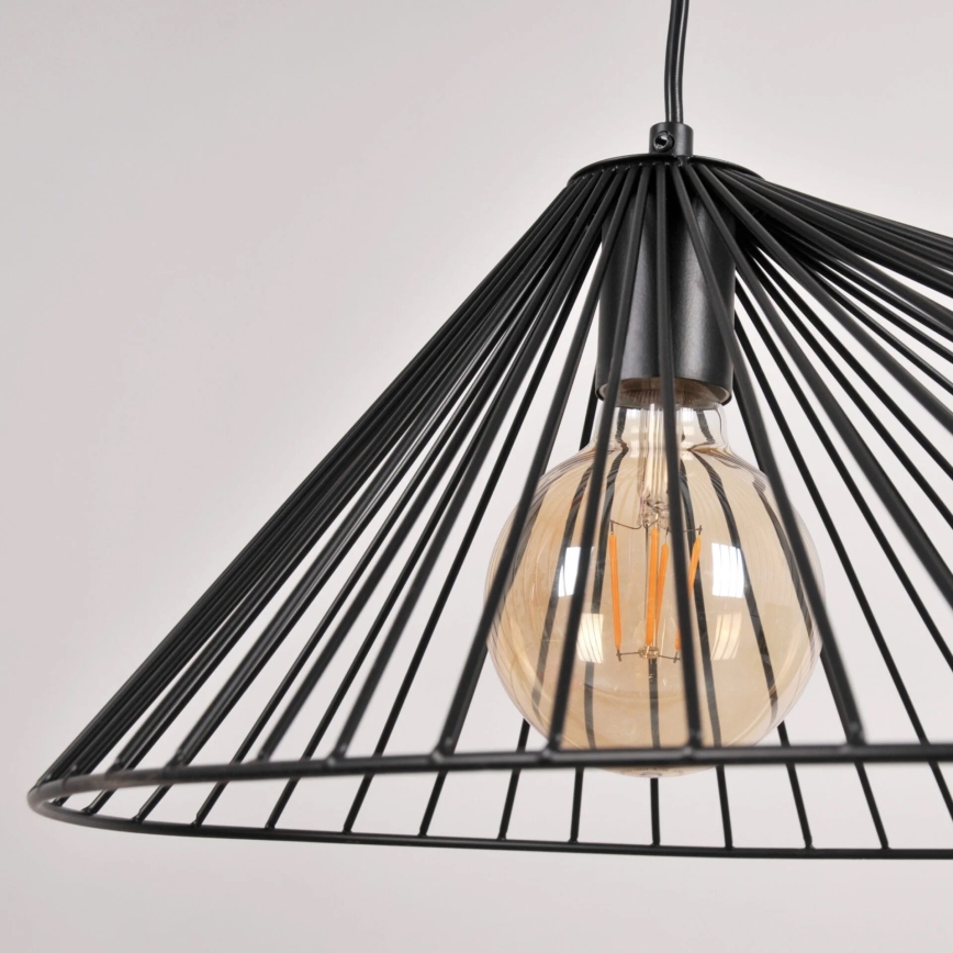 Κρεμαστό φωτιστικό οροφής AURORA 1xE27/20W/230V διάμετρος 60 cm μαύρο