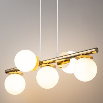 Κρεμαστό φωτιστικό οροφής AVOLA 5xG9/12W/230V χρυσό