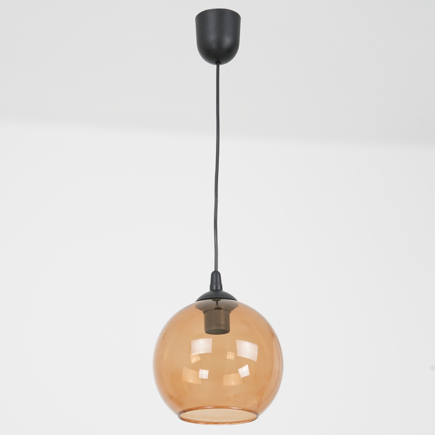 Κρεμαστό φωτιστικό οροφής BALL 1xE27/60W/230V διάμετρος 20 cm μπεζ