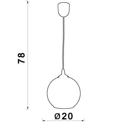 Κρεμαστό φωτιστικό οροφής BALL 1xE27/60W/230V διάμετρος 20 cm μπεζ
