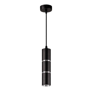 Κρεμαστό φωτιστικό οροφής BAMBOO 1xGU10/10W/230V μαύρο