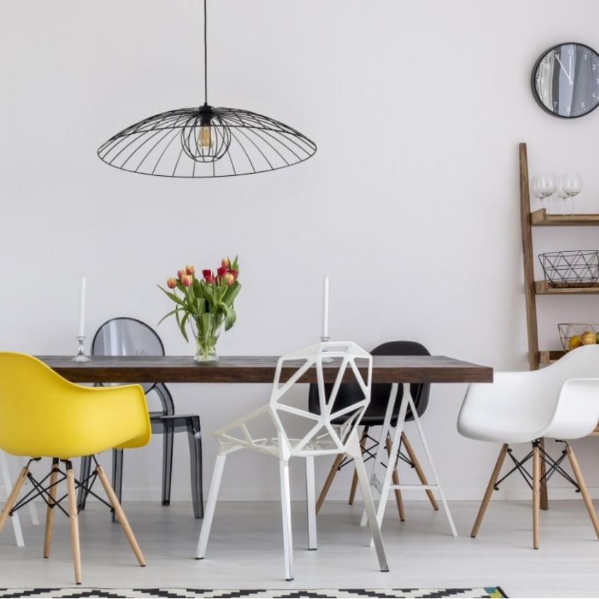 Κρεμαστό φωτιστικό οροφής BARBELLA 1xE27/60W/230V διάμετρος 80 cm