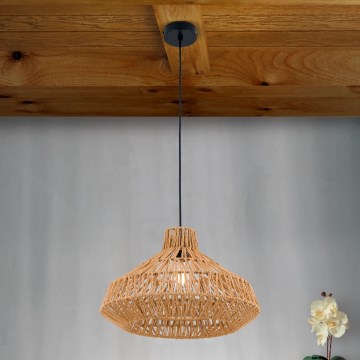 Κρεμαστό φωτιστικό οροφής BASKET 1xE27/40W/230V διάμετρος 40 cm hemp