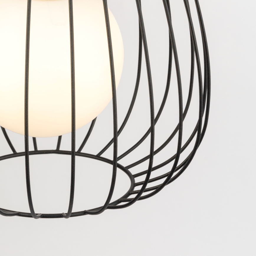 Κρεμαστό φωτιστικό οροφής BELL 1xG9/12W/230V διάμετρος 24 cm μαύρο/γυαλιστερό χρώμιο