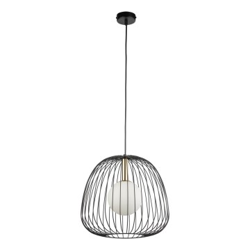 Κρεμαστό φωτιστικό οροφής BELL 1xG9/12W/230V διάμετρος 33 cm μαύρο/χρυσό