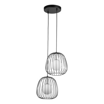 Κρεμαστό φωτιστικό οροφής BELL 2xG9/12W/230V μαύρο/γυαλιστερό χρώμιο