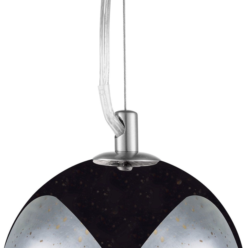 Κρεμαστό φωτιστικό οροφής BELLO 1xE27/60W/230V διάμετρος 30 cm χρώμιο