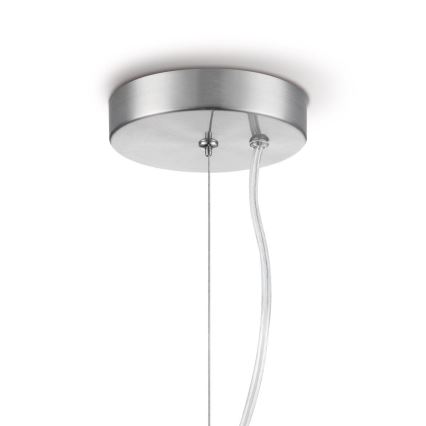 Κρεμαστό φωτιστικό οροφής BELLO 1xE27/60W/230V διάμετρος 30 cm χρώμιο