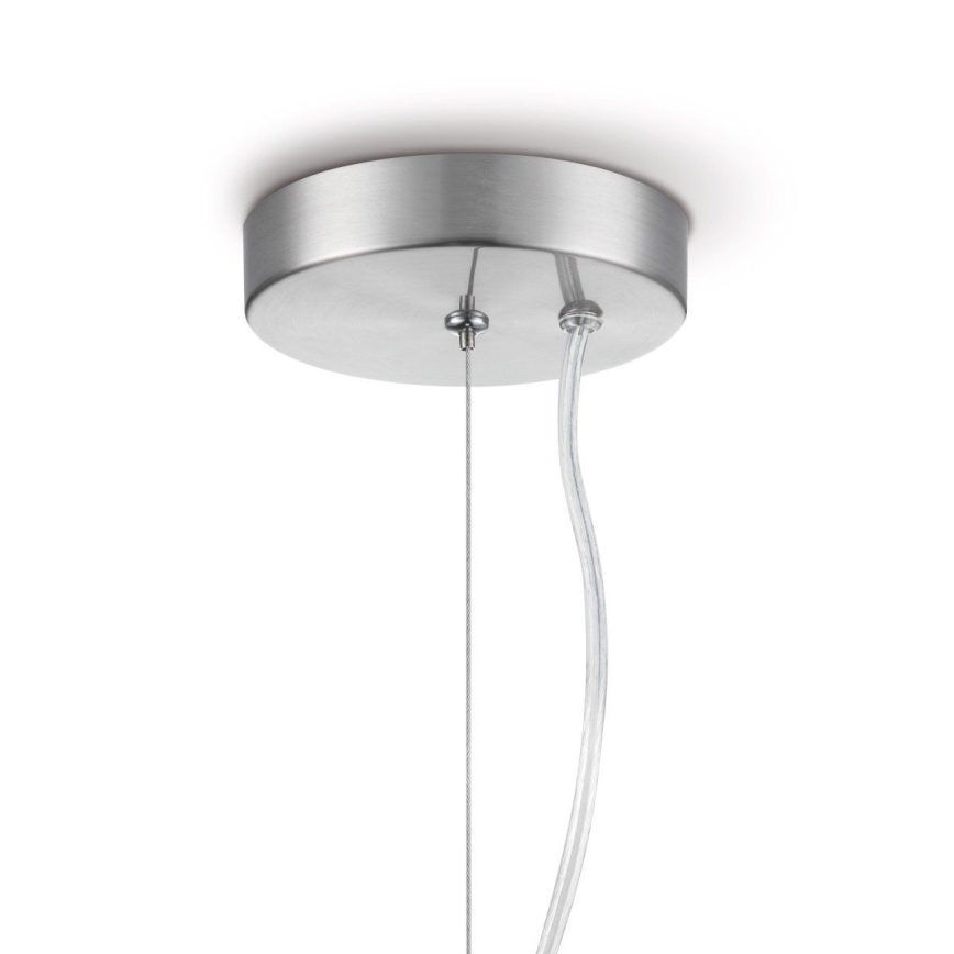 Κρεμαστό φωτιστικό οροφής BELLO 1xE27/60W/230V διάμετρος 30 cm χρώμιο