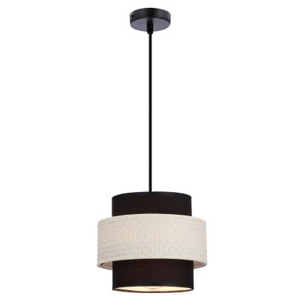 Κρεμαστό φωτιστικό οροφής BENTA 1xE27/40W/230V μαύρο/κρεμ