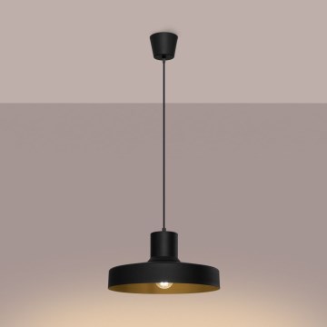 Κρεμαστό φωτιστικό οροφής BILO 1xE27/15W/230V διάμετρος 35 cm μαύρο