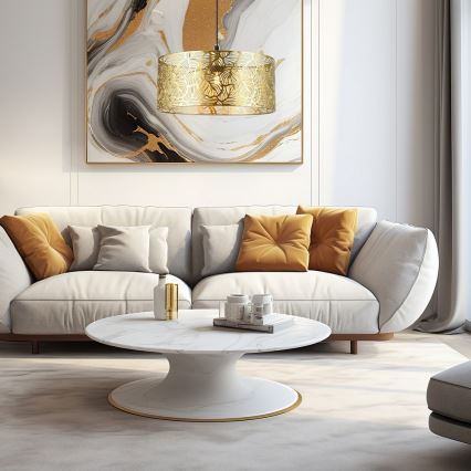 Κρεμαστό φωτιστικό οροφής  BLOSSOM  1xE27/15W/230V χρυσαφί