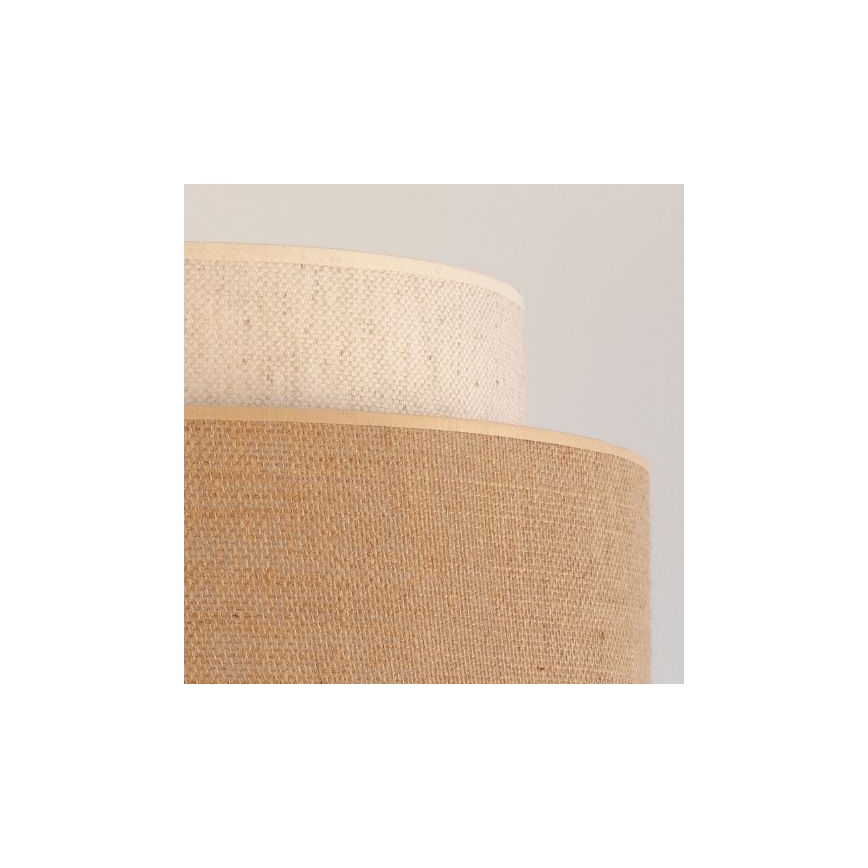 Κρεμαστό φωτιστικό οροφής BOHO 1xE27/60W/230V διάμετρος 40 cm κρεμ/μπεζ