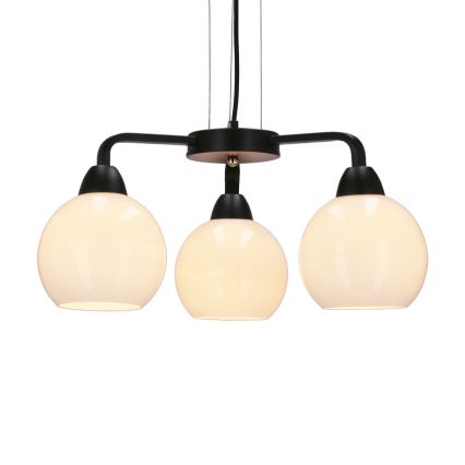 Κρεμαστό φωτιστικό οροφής CALDERA 3xE27/60W/230V μαύρο