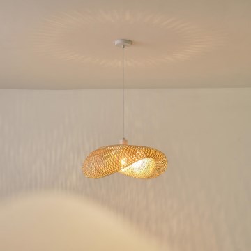 Κρεμαστό φωτιστικό οροφής CALYPSO 1xE27/15W/230V μπαμπού