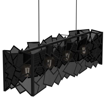 Κρεμαστό φωτιστικό οροφής CAMO 4xE27/15W/230V μαύρο