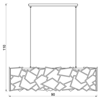 Κρεμαστό φωτιστικό οροφής CAMO 4xE27/15W/230V μαύρο