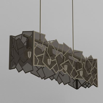 Κρεμαστό φωτιστικό οροφής CAMO 4xE27/15W/230V χρυσό